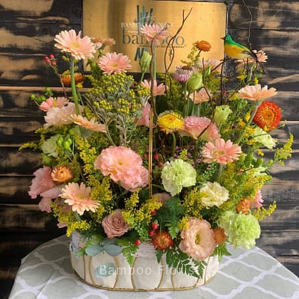 Auspicious Flowers Basket