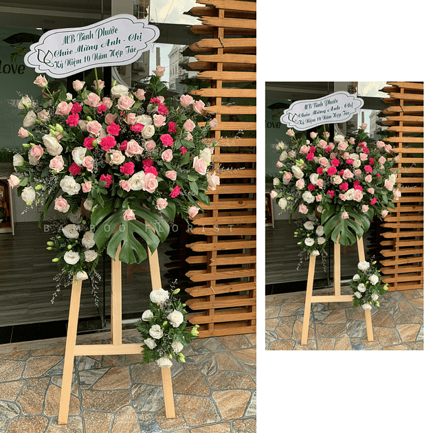 Pink Wishes - Congratulatory Flower Standee
